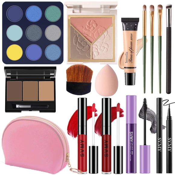 Set de Maquillaje PWYSHXDF 15 Piezas para Cara y Ojos