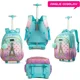 thumbnail image 3 of Children's School Backpack with Wheels Kids Wheeled School Bag Teenagers Bag Girls Canvas Backpack Travel Luggage Trolley Bags, 3 of 3