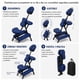 thumbnail image 3 of Silla De Masajes Plegable Premium Azul + Bolso, 3 of 5