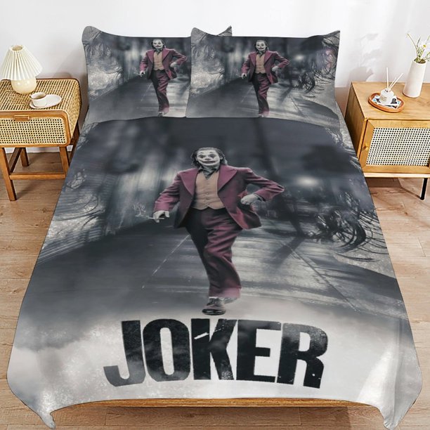 Joker Bedding Sets Ultra Soft Skin-Friendly Duvet Cover 3 Piece, Cute Comforter Cover Bed Set for Boys Girls Kids