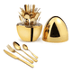 thumbnail image 1 of Set 24 cubiertos acero inoxidable huevo lujo Dorado, 1 of 3