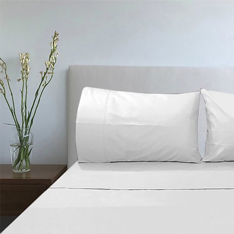 Victorianas - Juego De Sabanas 1,5P Inmaculada Liso Blanco 200 Hilos