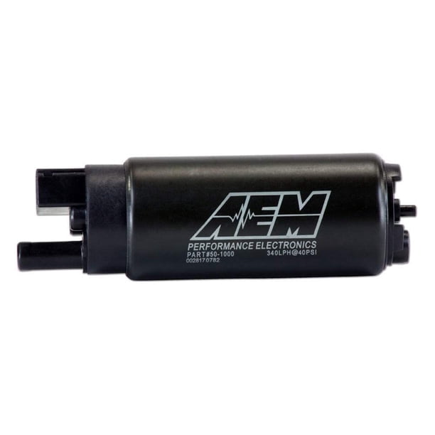 Bomba de combustible AEM 50-1000 de alto caudal para tanque, negra, 10,3 x 3,9 x 3,9 cm