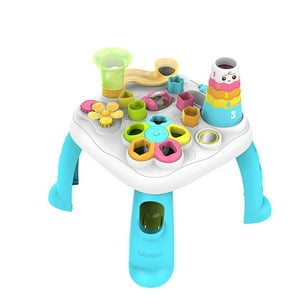 Abero - Centro De Actividades Con Luces Y Musica Mesita De Aprendizaje Bebe Azul
