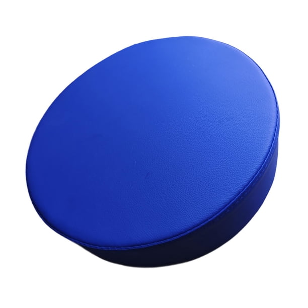 Asiento Redondo para Taburete con Repuesto Acolchado Funda de Cuero PU Extraíble Y Diseño Compacto Adecuado para Bar Salón de Belleza Oficina Hogar Ba Azul