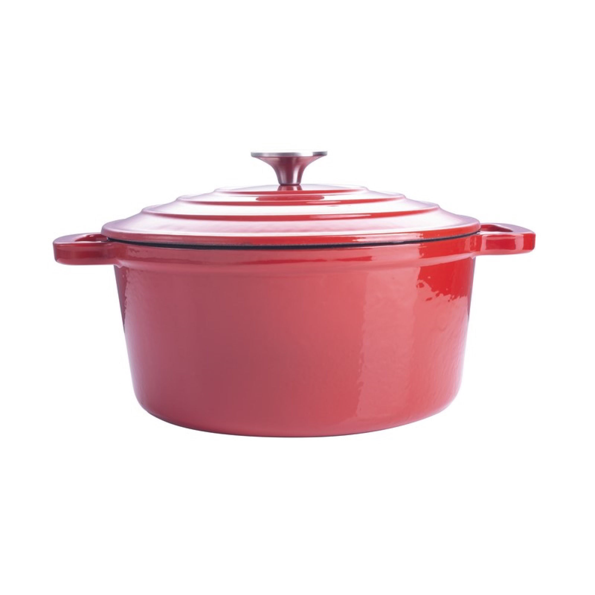 Olla Con Tapa Ferro 24 Rojo 2 Piezas