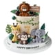 thumbnail image 1 of Set de decoración para tartas Zafena Safari Animal Jungle, 19 piezas, para fiestas, 1 of 6