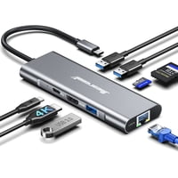 Hub Usb C Ethernet Hiearcool 8 En 1 Con Hdmi 4K @60 Para Macbook Pro