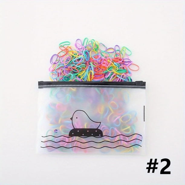 1500pcs/pack Colorful Rubber Hair Ties for Girls - Fashionable and Durable Elastic Hair Bands for Ponytails and Braids