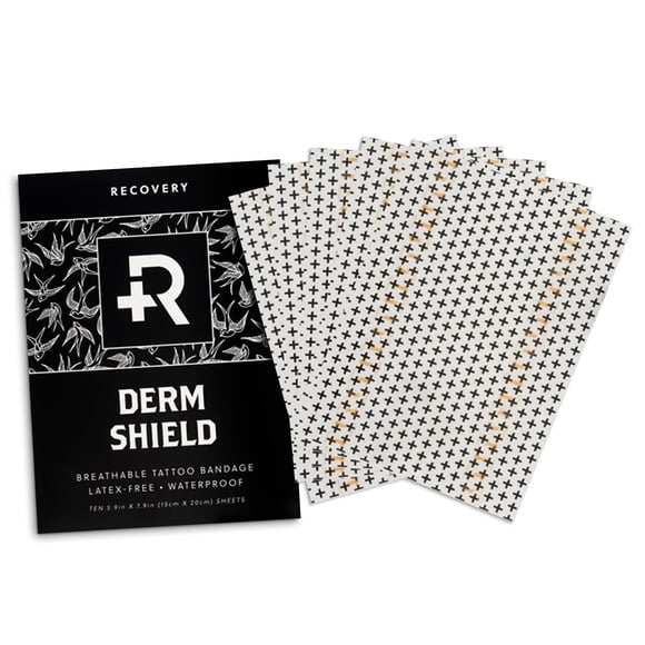 Parches para cubrir tatuajes Recovery Derm Shield, paquete de 10