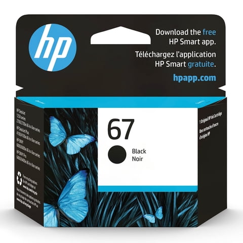 Cartucho De Tinta Hp 67 Negro | Rendimiento De 120 Páginas | Deskjet 1255