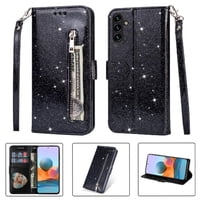 Funda Para Foxdock Elegante Funda Samsung Galaxy A54 5G Glitter Con Cremallera-Ideal Para El Uso Diario