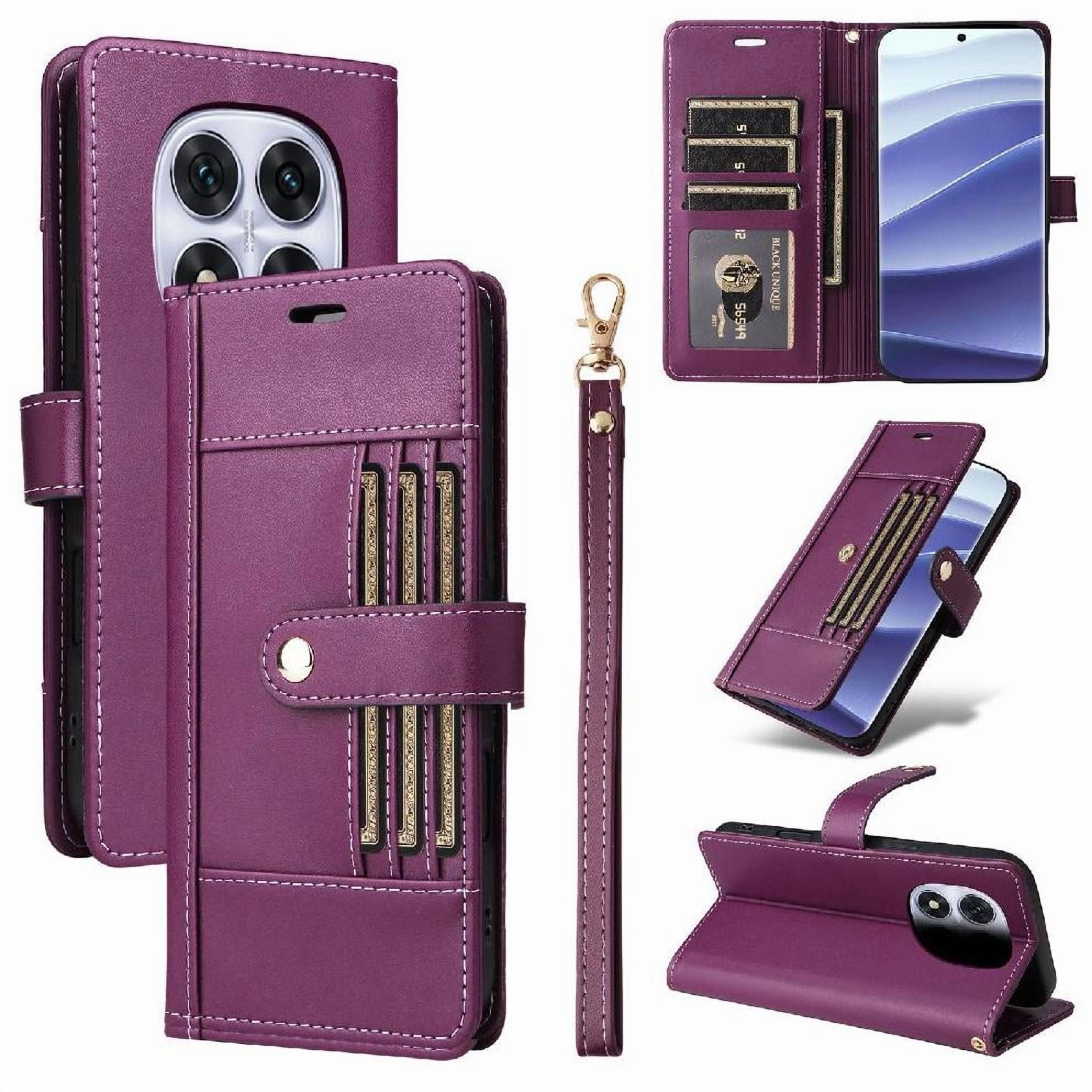 Foxdock Funda Tipo Cartera Para Xiaomi Poco X7 – Cubierta De Cuero Pu Con Múltiples Ranuras, Bolsillo Para Efectivo Y Correa De Muñeca