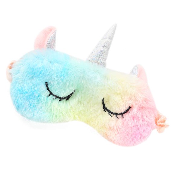 Antifaz KANOA Unicornio Arcoíris de Peluche – Lindo para Niños