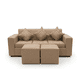 thumbnail image 2 of Living Vera 3 cuerpos + 2 pouf Tela Beige, 2 of 2