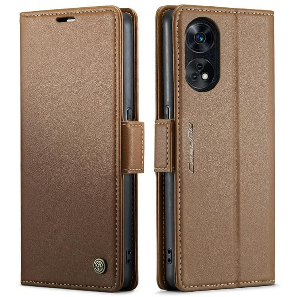 CaseMe tipo cartera OPPO Reno 8 4G con cierre magnético, RFID, tarjetero, soporte, carga inalámbrica