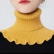 thumbnail image 1 of Stylish Hand-Knitted High Collar Detachable Dickey Collar for Women - Turtleneck Look!, 1 of 5