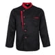 thumbnail image 1 of mangas largas chef chaqueta abrigo hotel camareros cocina uniforme tops negro l., 1 of 3