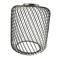 Ioensy - Pantalla De Lámpara Colgante De Malla Metálica, Cubierta De Lámpara Colgante Para Hotel, Cafetería, Sala De Estar, Cilindro Negro De 150 Cm
