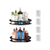 Genérico - Esquinero Organizador Ducha Baño Estante, Color Negro