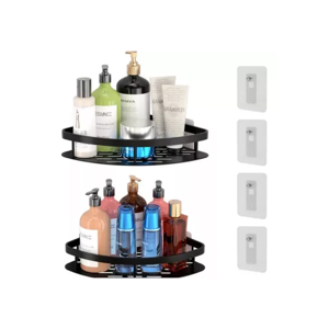 Genérico - Esquinero Organizador Ducha Baño Estante, Color Negro