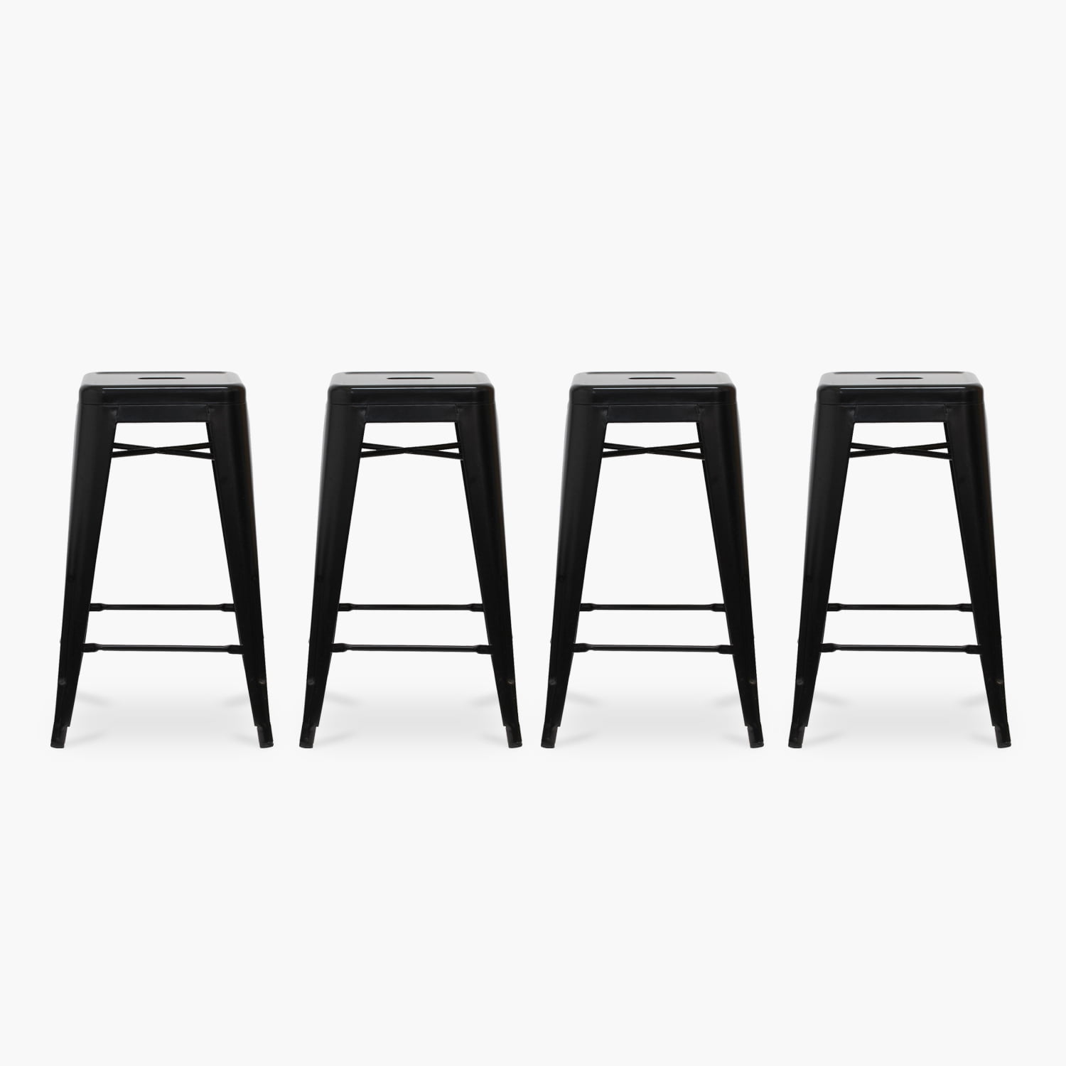 Form Design - Pack Tolix Taburetes 67 Metal X4 Negro