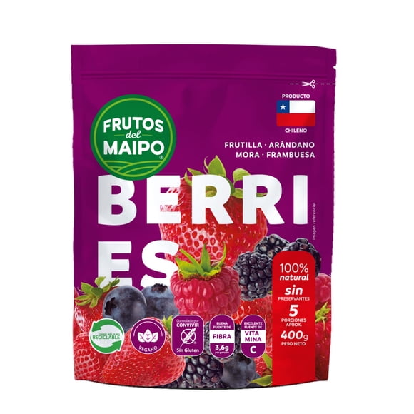 Mix de Frutras Berries Congelados, 400 g