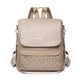 thumbnail image 1 of Mochila Cartera Bolso Antirrobo Ecocuero Impermeable Beige 29x28x13 Cm, 1 of 3
