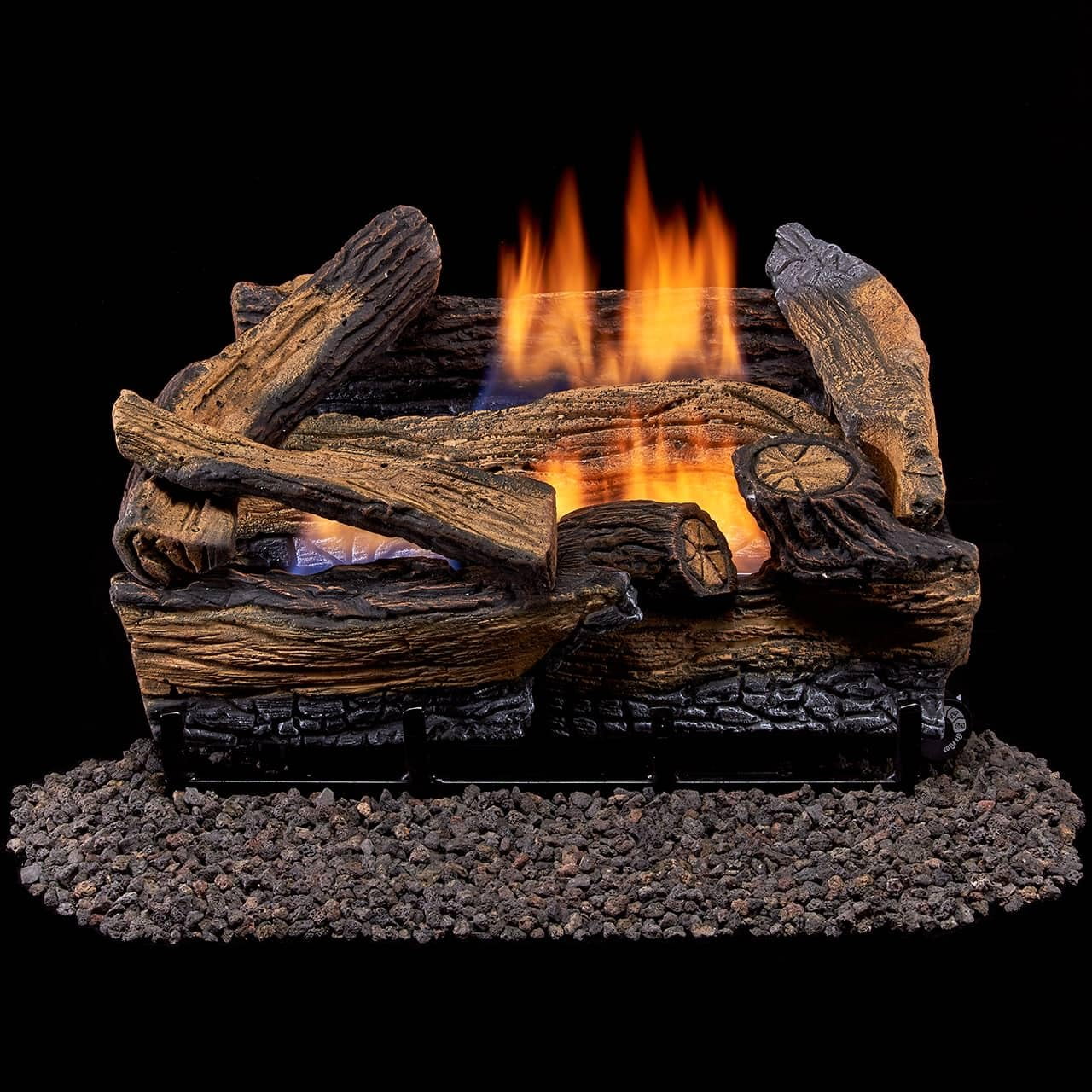 Juego De Troncos De Gas Duluth Forge, Gas Natural Sin Ventilación, 30 000 Btu