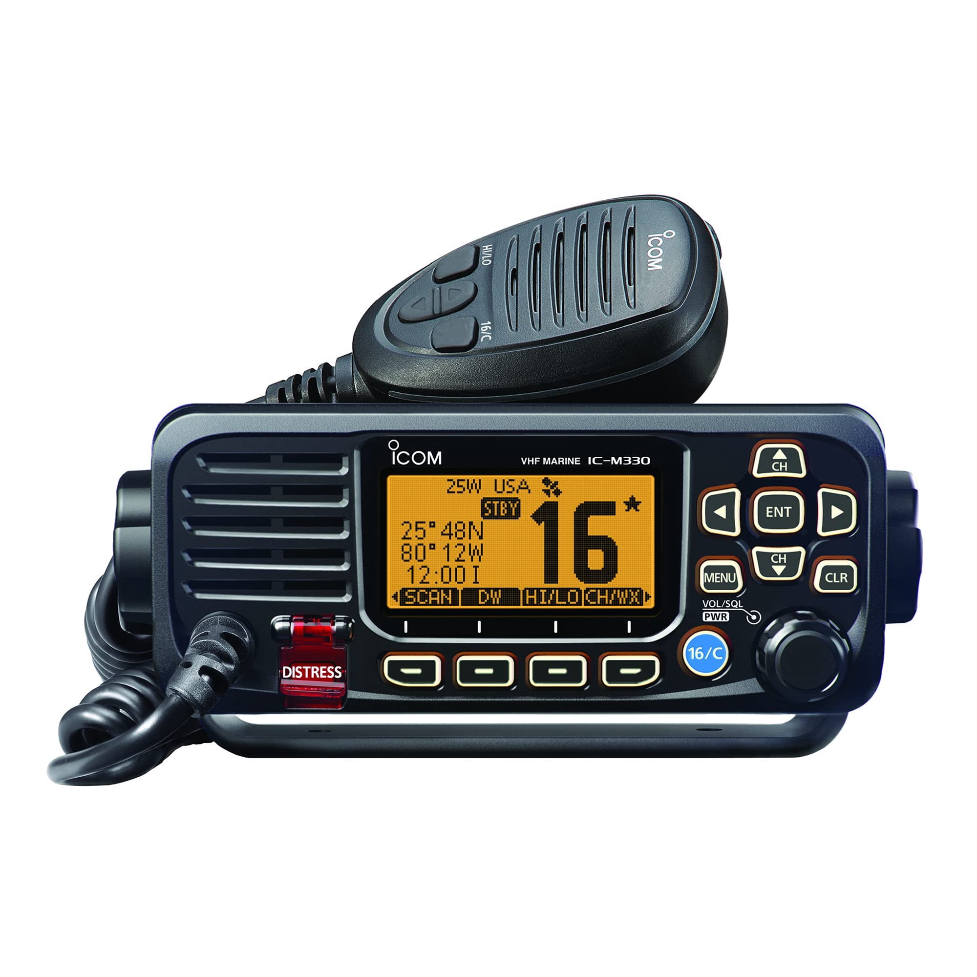 Icom America - Radio Vhf Icom M330 Basic Compact Con Dsc Negra