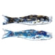 thumbnail image 3 of 25 Uds Manga De Viento Japonesa Carpa Bandera Jardín Koi Nobori Pez Vela Negro Azul, 3 of 6