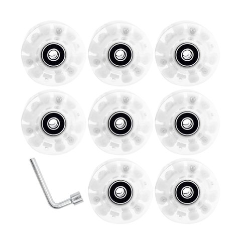 Ioensy - Ruedas Luminosas Para Patines, Piezas Interiores, Rodamientos De Monopatín Instalados Coloridos, 8 Uds.