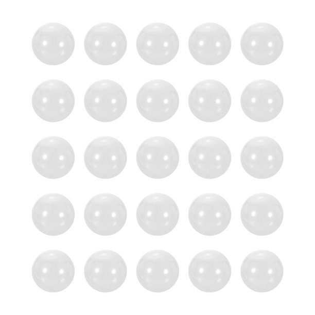 25 piezas de bolas de rodamiento cerámicas 6.35mm 1/4" ZrO2 Bolas sólidas de óxido de circonio G5 Bolas de precisión, blancas