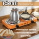 thumbnail image 4 of Cocina Eléctrica 2 Platos 2000W Cocinilla Portátil Naranja, 4 of 8