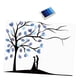 thumbnail image 3 of Lienzo De árbol De Huellas Dactilares Manualidades Versátiles Cumpleaños Bodas Materiales De Arte DIY Azul, 3 of 5