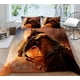 thumbnail image 2 of Running Horse Print Quilt Duvet Cover Set Bed Linen Home Textiles Children3-Piece Bedding Set, 2 of 5