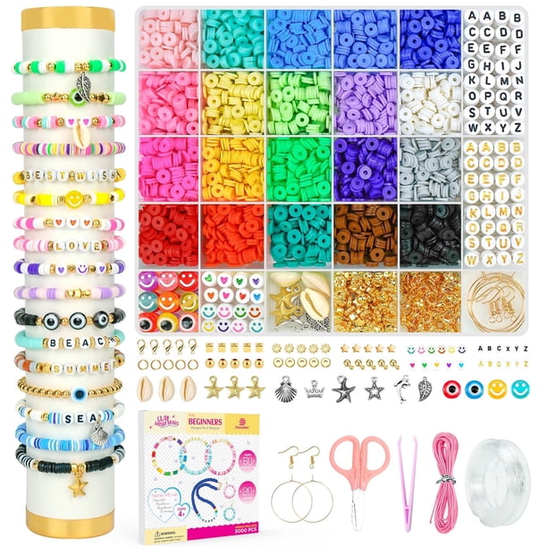 Kit de fabricación de pulseras Dowsabel Clay Beads, 5000 unidades, para niños de 6 a 13 años