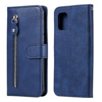 Gangxun - Funda Con Cremallera Para Samsung Galaxy A71 5G, Carcasa Cartera De Cuero Pu Con Soporte Y Tarjetero