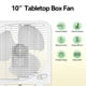 thumbnail image 4 of Ventilador de sobremesa Shinic 10, 2 velocidades, para dormitorio, color blanco, 4 of 7