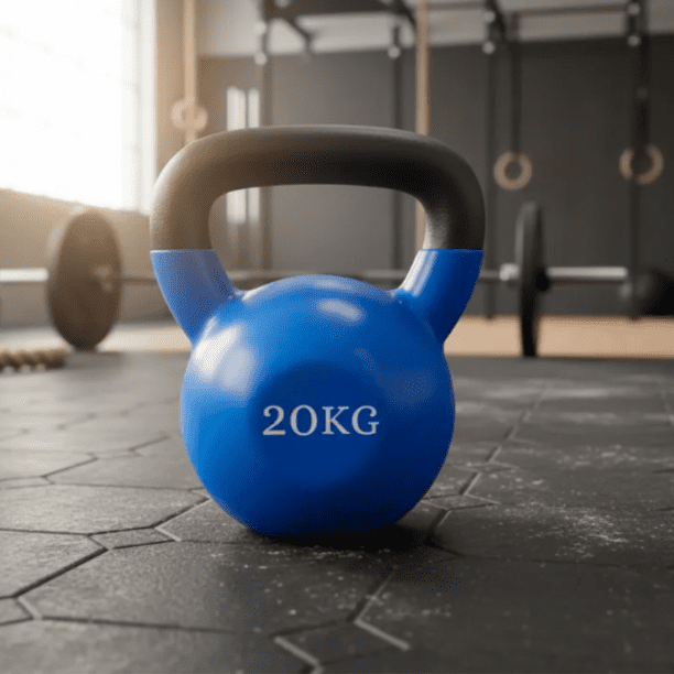 Pesa Rusa Kettlebell 20 kg de Acero con Recubrimiento de Vinilo