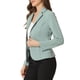 thumbnail image 4 of INSPIRE CHIC Blazer de Trabajo para Mujer con Cuello de Solapa, Manga Larga, Chaqueta Traje, Verde Guisante 3XL, 4 of 6