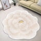 thumbnail image 1 of Alfombra de felpa con antideslizante - flor beige, 1 of 2
