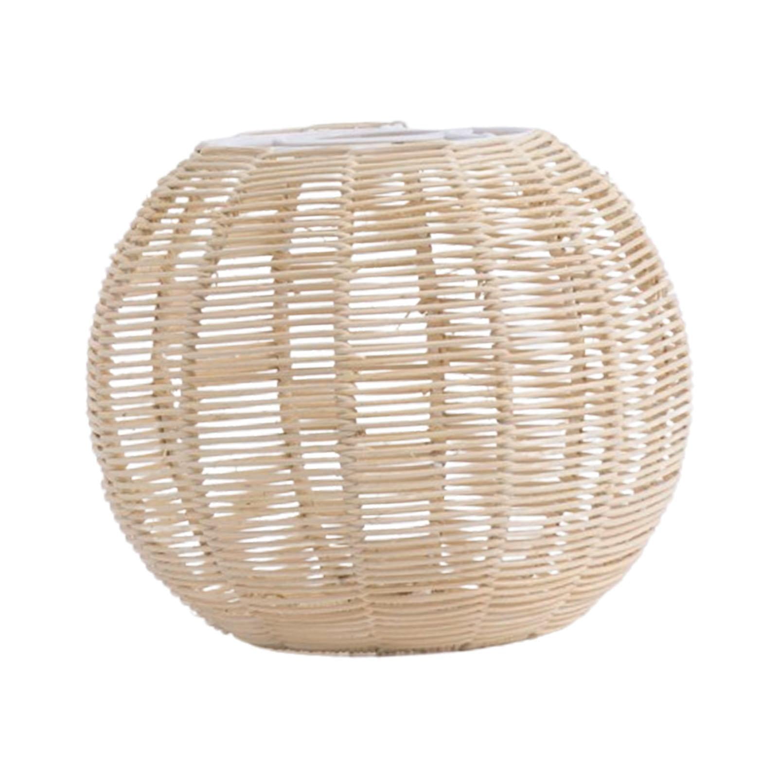 Ioensy - Pantalla De Lámpara Colgante De Ratán Tejido, Lámpara Colgante Para Mesa De Comedor, Pasillo, Cocina, Estilo A