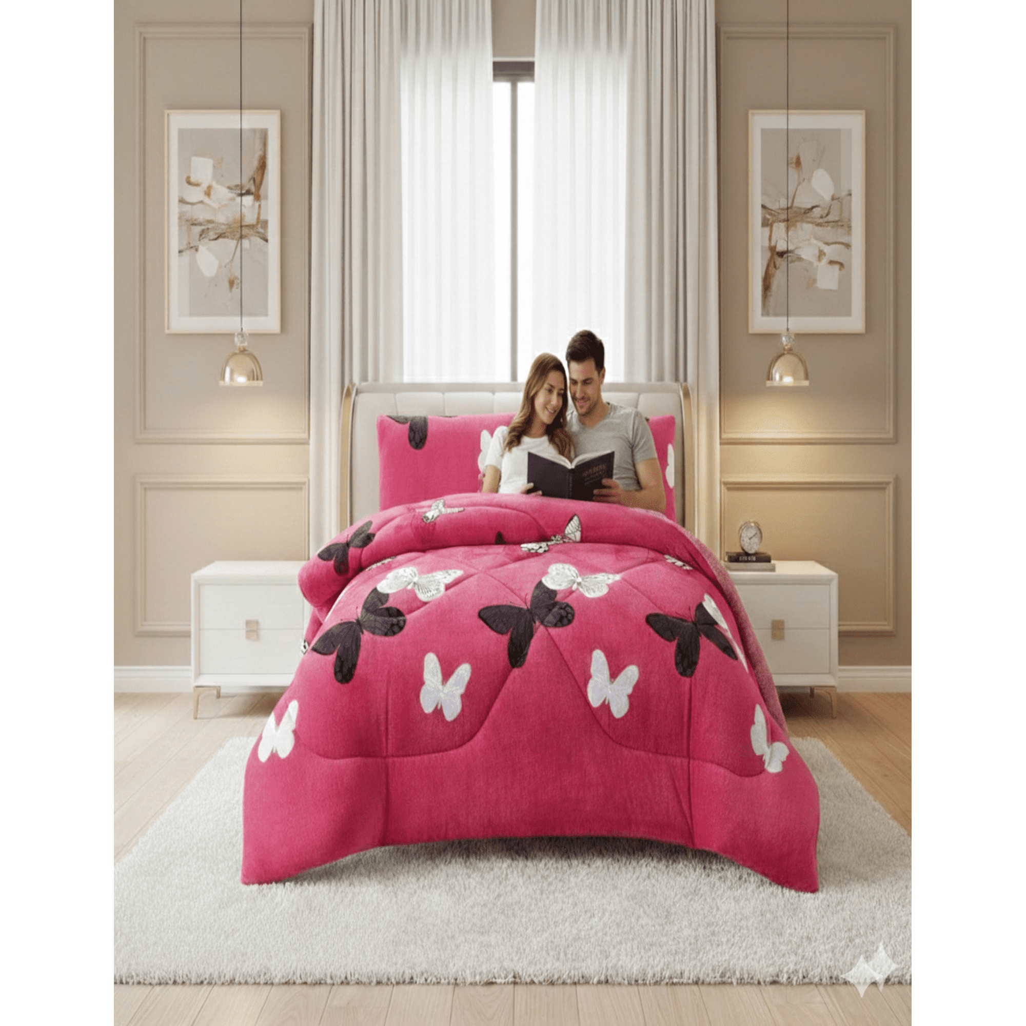 Mylhogar - Cubrecama Plumón Chiporro 2 Plazas Extra Suave Térmico Premium