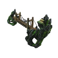 Magideal - Decoración De Paisajes Con Puente Levadizo De Roca Y Montañas, Artesanías Artísticas, Decoración Moderna Para Peceras, Adorno De Acuario Para Patio Y