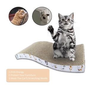 Mondo Mascota - Rascador Gatos Cartón Corrugado + Sobre Catnip Hierba Gatera