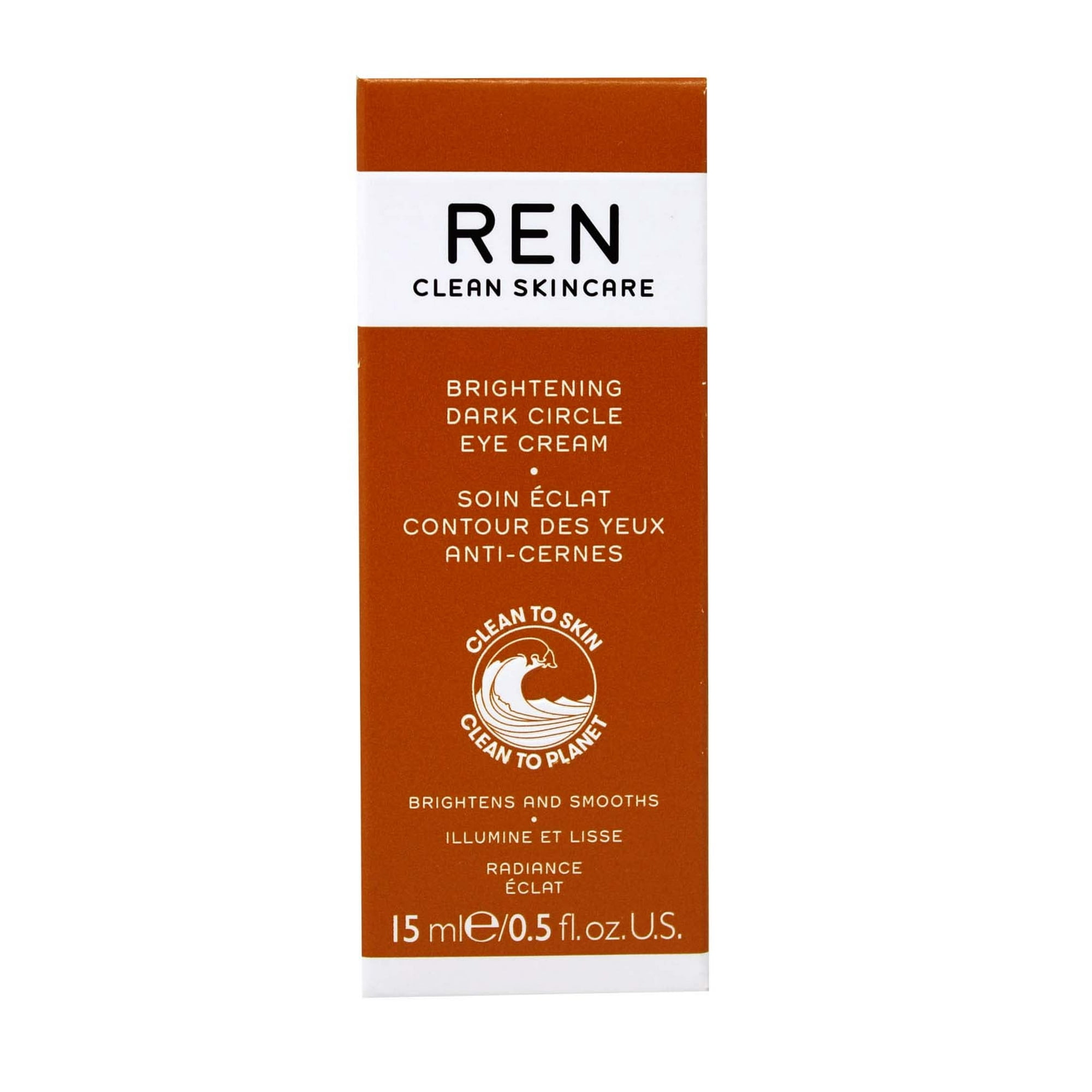 Ren - Crema Iluminadora Para Ojeras Y Contorno De Ojos Clean Skincare 0 5 Oz Nueva En Caja