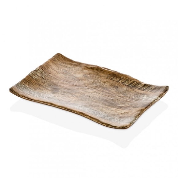 Plato Rectangular Color Madera 27x19x2 Cm Línea Sierra