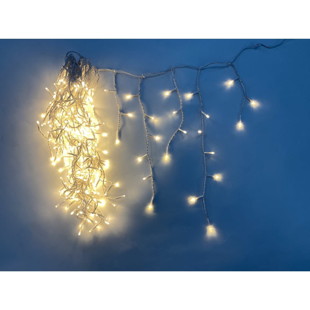 Introtech - 400 Luces Led Cascada Exterior Blanco Calido
