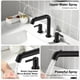 thumbnail image 3 of Grifo de baño KENES LJ-9058A-2 negro mate 20 cm, 3 of 9
